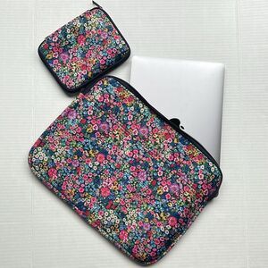 Floral Laptop and Accessory Case Set